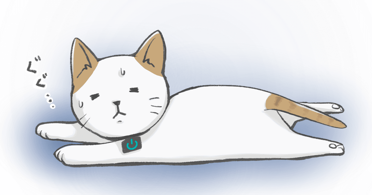 落ち込んでいる猫のイラスト